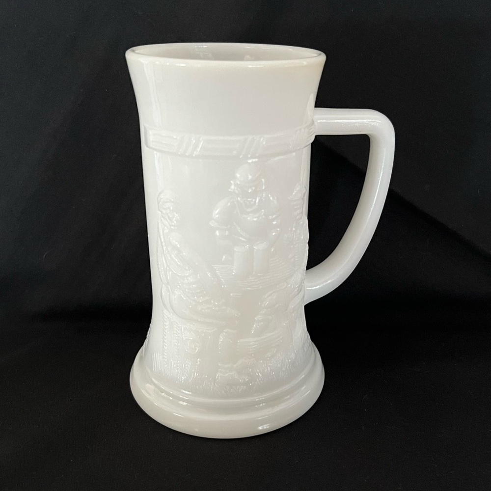 Milk Glass Beer Stein